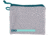 Girls With Guns Knit Fabric Handgun Storage Pouch w/Writable ID Label, Lockable Keyring, Zipper Closure, 7x9in, Fleece Lining, Full Size Interior, Gray/Blue Accents, 9074