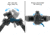 Leapers UTG Big Bore Full Stability Bipod, 9 in-14 in Center Height, Black, TL-BPFS01-A