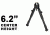 Leapers UTG New Gen Reinforced Clamp-on Bipod, Center Height 6.2-6.7in, _x000D_ TL-BP18S-A