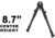 Leapers UTG New Gen Reinforced Clamp-on Bipod, 8.7in-10.2in Center Height, Black, TL-BP08S-A