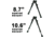 Leapers UTG Shooters QD Bipod, 8.7in-10.6in Center Height, Black, TL-BP69SQ