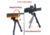 Lion Gears Scout-Pod 7in-9in Tactical Button-Lock 3-Position Folding Bi-pods, with Integrated Picatinny/Weaver Mounting Deck, LG-SP-3D06