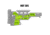 MDT Rubber Buttstock Dampeners, SRS, Green, 106922-GRN