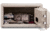 Mesa Safes Hotel Safe, All Steel with Electronic Lock, Keyed Different, 0.4 cu ft, Cream, Black, MH101E-BLK-KD