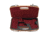 Negrini Deluxe Modern Handgun Case, Black/Cognac Leather Trim/Bordeaux, 2028SLX/5512
