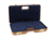 Negrini Luxury Handgun Case - 2 Gun, Nespola Leather Cover/Navy Interior, 2027PL-TAC/4845