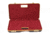 Negrini Luxury Handgun Case - 2 Pistols, Black/Nespola Leather Trim/Bordeaux Interior, 2027LX-TAC/4843