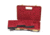 Negrini Luxury Handgun Case, Black/Nespola Leather Trim/Bordeaux Interior, 2023LX-TAC/4840