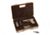 Negrini Luxury Handgun Case, Green/Cognac Leather Trim/Brown Interior, 2023LX-TAC/4841