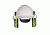 Peltor Cap-Mount Earmuffs, Black/Chartreuse, 10 EA/Case, One Size Fits Most XA007707913