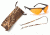 Pyramex Rendezvous Ducks Unlimited Shooting Glasses - Orange Lens, Black Frame w/ Neoprene Case, Microfiber Cleaning Bag and Camo Breakaway Cords DUSB2840ST3
