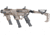 Recover Tactical P-IX+MG PG9 SR20 Metal Front Guard Folding Stock, Tan, PIXPMGFST02
