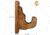 Rush Creek Creations Wall Gun Display Hooks, American Cherry, 10.2 x 1.7 x 6.2, 38-4085