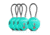 Savior Equipment 3 Digit Cable Lock, 4 Pack, Savior Teal, Small, LK-ROUND-TE-FOURPK