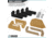 Savior Equipment Pistol Rack, 4-Slot, RAL 8000 Tan, RK-HAND-XFOUR-TN