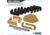 Savior Equipment Pistol Rack, 8-Slot, RAL 8000 Tan, RK-HAND-X8-TN