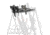 Savior Equipment Pistol Rack Attachment for Shorty Rifle Rack - 8 Slots, Black, Black, 22in x 7in x 3in, RK-SBR9-ACC-8PIS-BK
