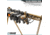 Savior Equipment Pistol Rack Attachment for Shorty Rifle Rack - 8 Slots, Tan, Tan, 22in x 7in x 3in, RK-SBR9-ACC-8PIS-TN