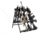 Savior Equipment 9 Slots Shorty Rifle Rack, Black, 31in H x 24in W x 37in D, RK-SBR9-ST-BK