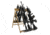 Savior Equipment 9 Slots Shorty Rifle Rack, RAL 8000 Tan, 31in H x 24in W x 37in D, RK-SBR9-ST-TN