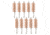 Tipton .44 Caliber Handgun Bronze Bristle Bore Brushes, Bag of 10, 335060