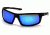 Venture Gear Stonewall Shooting Glasses, ce Blue Mirror Anti-Fog Lens, Black Frame VGSB465T