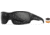 Wiley X Changeable Series Breach XL 2.5 Sunglasses, Matte Black Frame Gunmetal Logo, Grey Clear Rust Lens, CHBRC08XL