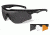 Wiley X Rogue Sunglasses,Matte Black Frame,Smoke Grey,Clear,Light Rust Lenses 2802
