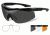 Wiley X Talon Sunglasses,Matte Black Frame,Smoke Grey,Clear,Light Rust Lenses,RX Insert CHTLN2RX