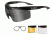 Wiley X WX Talon Sunglasses, Matte Black Frame, Smoke/Clear/Light Rust w/ Blank RX Insert 