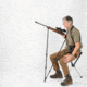 4 Stable Sticks Monteria Shooting Stick, Black, MONTERIA