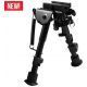 AIM Sports Inc 6in H. Style Spring Tension Bipod, Black, Small, BPHS01