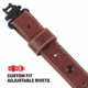 ALLEN 8508 LEATHER SLING WESTERN SCALLOP, BROWN