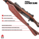 Allen Heritage Western Scallop Leather Rifle Sling, Brown, 8508