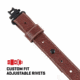 ALLEN 8510 LEATHER SLING DEER DEBOSS, BROWN