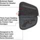 Allen Auto-Fit 2.0 Handgun Case, Heather Gray/Red, 10.5 in x 7.25 in, 7748