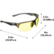 Allen Outlook Shooting Safety Glasses, Smoke Frame, Yellow Lenses, One Size, 2382