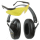 Allen Reaction Lo-Profile Shooting Muff And Glasses Combo, Dark Gray/Yellow, 2316