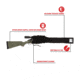 Allen Stretch Knit Gun Sock w/Writeable ID Label for Rifles with Scopes and Shotguns, Silicone Treated, Black, 52 in, 13173