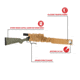 Allen Stretch Knit Gun Sock w/Writeable ID Label for Rifles with Scopes and Shotguns, Silicone Treated, Coyote, 52 in, 13172