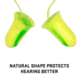 Allen ULTRX Tethered Tapered Foam Ear Plugs, 5-Pairs, Lime/ Yellow, 4119
