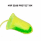 Allen ULTRX Tethered Tapered Foam Ear Plugs, 5-Pairs, Lime/ Yellow, 4119