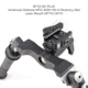 Atlas Super CAL Bipod, 5.6-10.8in Height Range, Arisaka Picatinny Rail Slider, Black, BT72NcPLUSARSKPICSLDR