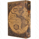 Barska Antique Map Book Lock Box Safe w/ Key Lock, Brown, Outer Size 7 x 2.75 x 10.75 in CB12480