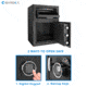 Barska DX-200 Standard Depository Keypad Safe, Anti-Fishing Baffles, Solid Steel, Black, Outer Dimensions - 14 x 14 x 20 in AX12588