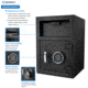 Barska DX-200 Standard Depository Keypad Safe, Anti-Fishing Baffles, Solid Steel, Black, Outer Dimensions - 14 x 14 x 20 in AX12588