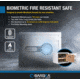 Barska Fire Resistant Security Safe, Compact Biometric, 0.75 Cu, White, Medium, AX13738