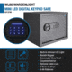 Barska WL80 WardenLight 0.8 Cu. ft Digital Keypad Safe with Interior LED Light, Black, Small, AX13748