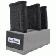BenchMaster Rifle Rest AR-10 Mag Gun Rack 6 Slot, Black &amp; Gray BMWRARTEN6