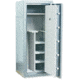 Bulldog Cases 59x28x22 Deluxe Fire Rated Floor Vault w/ Mech. Lock, Shelves- black